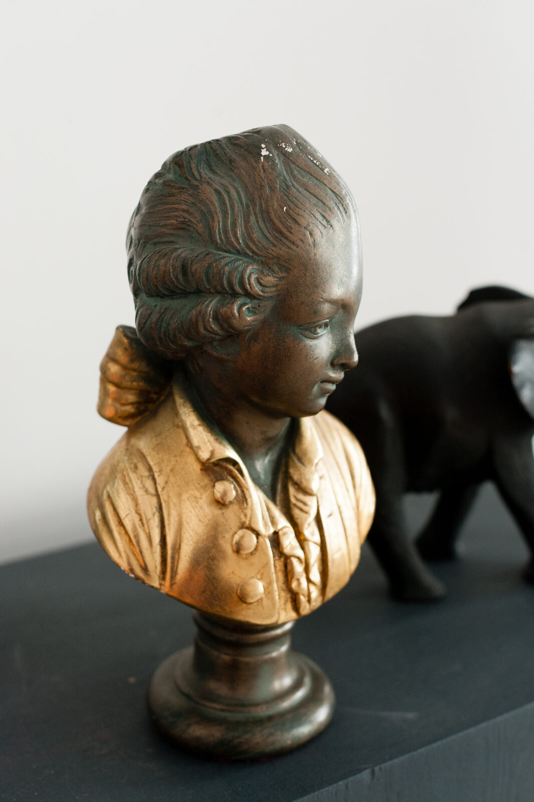 Bronzebüste mit Patina, kuratiertes Vintage-Stück von LAROGY